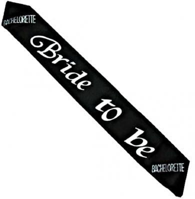 Black Bride to Be Sash