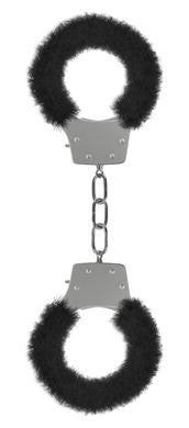 Pleasure Furry Handcuffs - Black