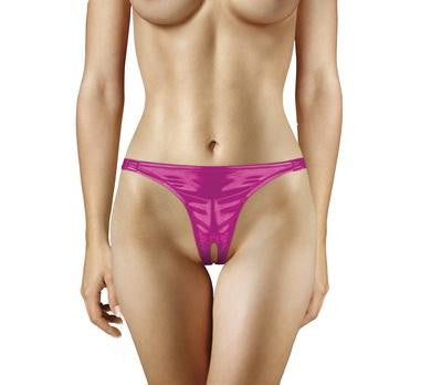 Adjustable Vibrating Panty with Bullet and Pleasure Hole - Pink