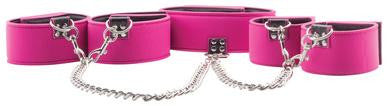 Reversible Collar with Wrist and Ankle Cuffs -  Pink