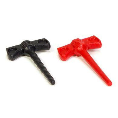 Cockscrew Handled Sound Sets 1 Screw and 1 Straight -  Red-black