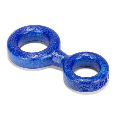 8-ball Cockring with Attached Ball-ring Oxballs - Blue Balls