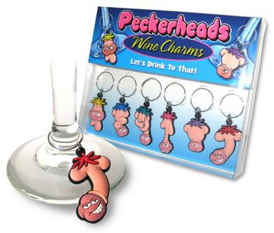 Pecker Head Wine Charms