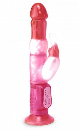 Rabbit Pearl Waterproof Deluxe Rotating Wall Bangers - Pink