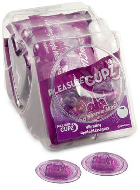 Pleasure Cupz Vibrating Nipple Massagers - 12 Count