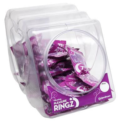 Vibrating Pleasure Rings - 36 Pieces Fishbowl