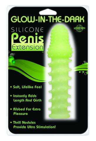 Silicone Penis Extension - Glow In The Dark