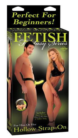 Fetish Fantasy Series Beginner's Hollow Strap-On - Glow In The Dark