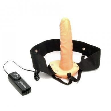 Fetish Fantasy Series Vibrating Hollow Strap-On - Flesh