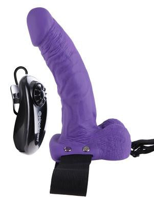 Fetish Fantasy Series 7 Inch Vibrating Hollow Strap-on with Balls