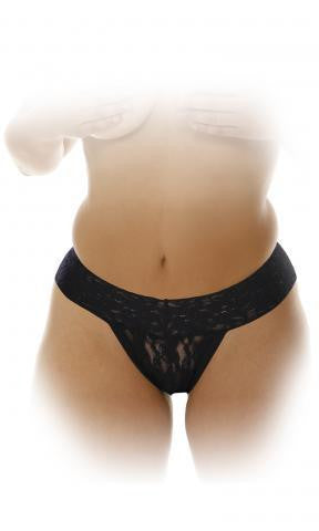 Fetish Fantasy Hanky Spank Me Plus Size Vibrating Panty - Black