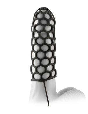 Fantasy X-tensions Silicone  Warrior Cock Cage - Black