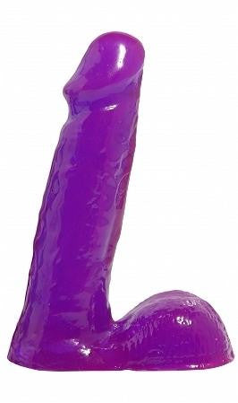 Basix Rubber Works 6-inch Dong  With Balls - Purple