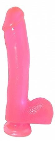 Basix Rubber Works - 10-inch Dong with Suction Cup - Pink