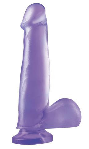 Basix Rubber Works 7.5-Inch Suction Cup Dong - Purple