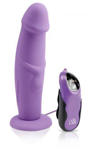 Fetish Fantasy Elite Vibrating 6-Inch Dildo - Purple