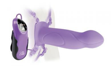 Fetish Fantasy Elite 7-Inch Vibrating 7-Inch Hollow Strap-On - Purple