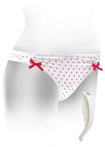 Fetish Fantasy Elite Vibrating Panty - Pink And White