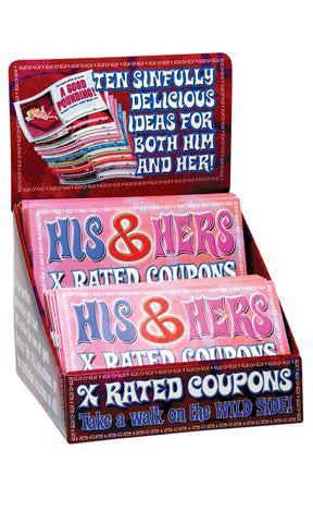 His and Hers X-Rated Coupons - Counter Display