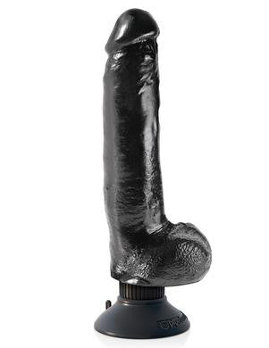 King Cock 9-inch Vibrating Cock with Balls - Black