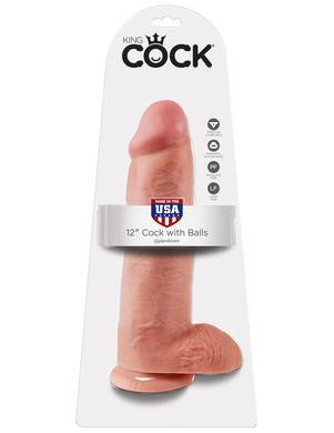 King Cock 12-inch Cock with  Balls - Flesh