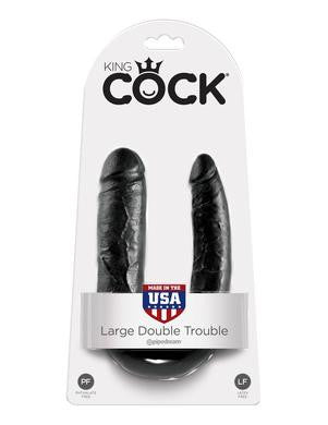 King Cock Large Double  Trouble - Black