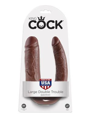 King Cock Large Double  Trouble - Brown