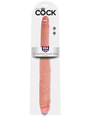 King Cock 16-inch Tapered  Double Dildo - Flesh