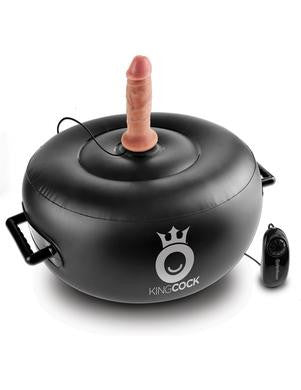 King Cock Vibrating Inflatable Hot Seat - Black