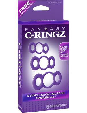 Fantasy C-ringz 3-ring Quick Release Trainer - Purple