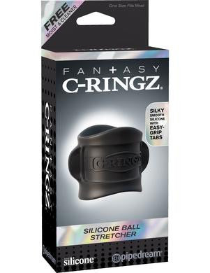 Fantasy C-ringz Silicone Ball Stretcher - Black