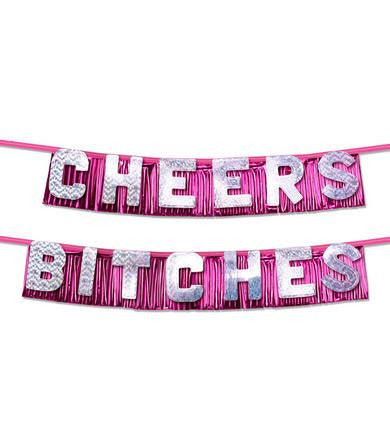 Bachelorette Party Favors Cheers Bitches Party Banner