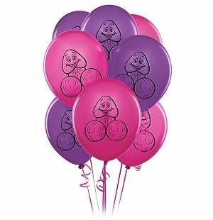 Pecker Balloons - Pink and Purple 8 Pieces