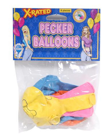 X-Rated Pecker Balloons - 8 Pieces