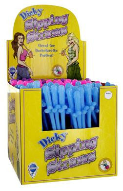 Dicky Sipping Straws Display 144 Piece Assorted