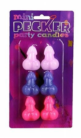 Mini Pecker Party Candles - 6 Piece