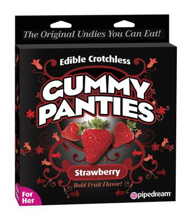 Edible Crotchless Gummy Panties - Strawberry