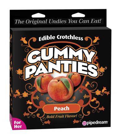 Edible Crotchless Gummy Panties - Peach