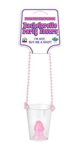 Pecker Shot Glass Necklace PINK - Clear