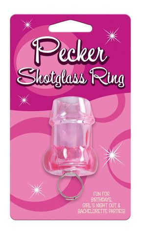 Bachelorette Party Pecker Shot Glass Ring Assorted Colors