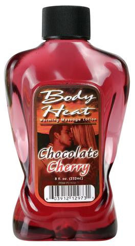 Body Heat Warming Massage Lotion Chocolate Cherry - 8 oz.