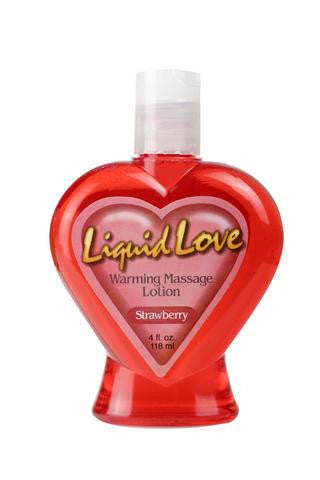 Liquid Love Warming Massage Lotion Strawberry - 4 oz.