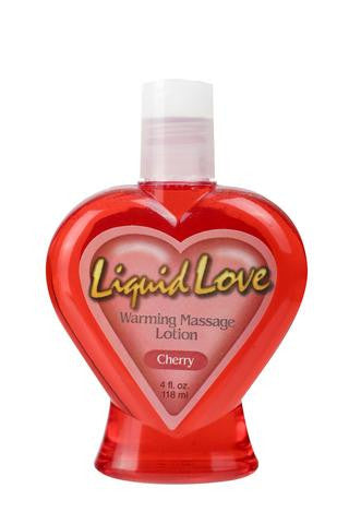 Liquid Love Warming Massage Lotion Cherry- 4 oz.