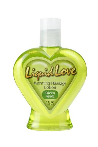 Liquid Love Warming Massage Lotion Green Apple - 4 oz.