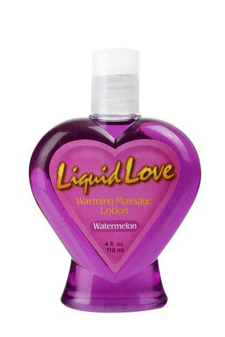 Liquid Love Warming Massage Lotion Watermelon- 4 oz.