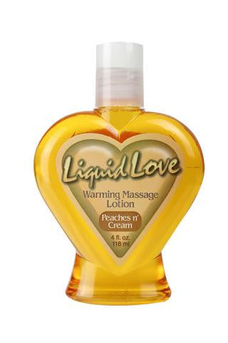 Liquid Love Warming Massage Liquid Peaches N Cream - 4 oz.