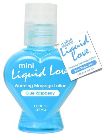 Mini Liquid Love Warming Massage Lotion Blue Raspberry - 1.25 oz.