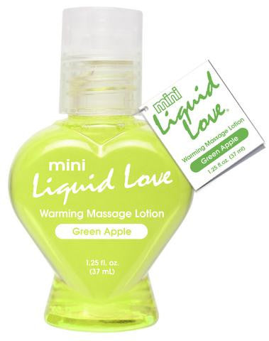 Mini Liquid Love Warming Massage Lotion Green Apple - 1.25 oz.