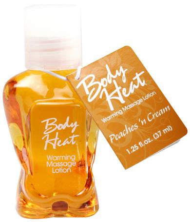 Body Heat Warming Massage Lotion Peaches N Cream - 1.25 oz.