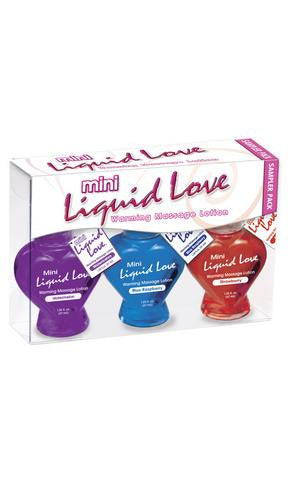 Mini Liquid Love Warming Massage Lotion Sampler Pack